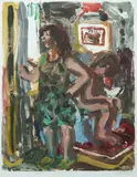 Wendy Sharpe, Woman at the Window (in Green Dress)