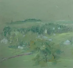 Jean Appleton, English Landscape, c.1970, Pastel