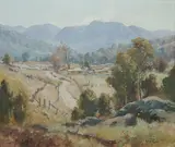 Robert Johnson, Country Road, Oil on Canvas on Board