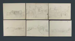 Sali Herman, (6), Group of 6 Pencil Sketches