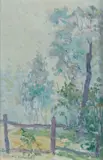 Antonio Dattilo Rubbo, A Foggy Day, Oil on Board