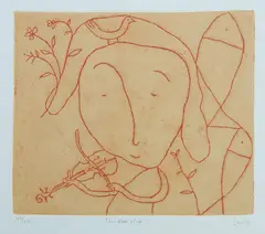 Michael Leunig, This Dear Child, Colour Etching 22/125
