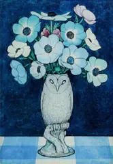 Geoff Jones, The Blue Owl, 1966, Oil on Glass