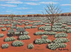 Hugh Schulz, Wild Daisy Time, Acrylic on Board