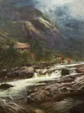 Joseph Farquharson, Cattle Approaching Highland Cascades
