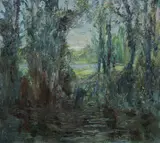 Jacques Kupfermann, Island at Cookham [River Thames], Oil on Canvas