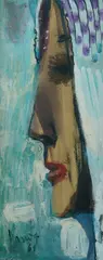 Michael Kmit, Profile Portrait, 1961, Oil on Board