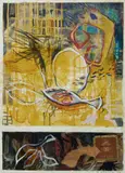 Del Kathryn Barton, Untitled, 1993, Mixed Media & Collage on Paper, Laid to Board