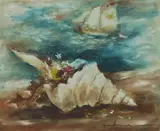 Francis Lymburner, A Sea Shell on a Sea Shore, 1948, Oil on Canvas