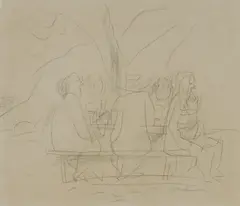 Picnic by Francis Lymburner, Pencil, sold Nov 2025