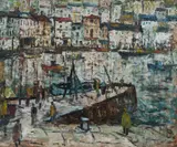George Lawrence, Brixham Inner Harbour [Devon, England], 1964, Oil on Board