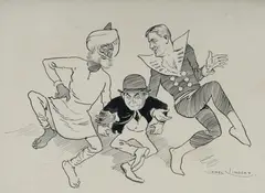 Political Cartoon by Lionel Lindsay, Pen & Ink, offered Nov 2025