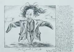 George Gittoes, The Great Coat, 1994, Pencil