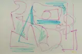 Dick Watkins, Untitled, Colour Crayon