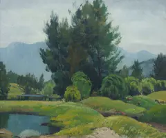 Herbert R Gallop, River Pastures, Oil on Canvas on Panel