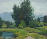 Herbert R Gallop, River Pastures, Oil on Canvas on Panel