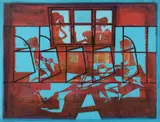 John Aland, Circle of Play, 1970, Acrylic on Board