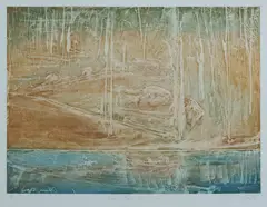 Arthur Boyd, Prawn Boat Shoalhaven, Colour Etching 39/40