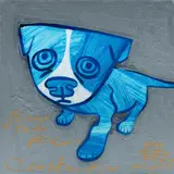 Constantine Popov, Born to be Blue, 2022, Acrylic on Board