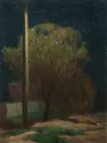 Geoffrey K Townshend, The Town Light, Oil on Canvas