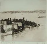 Max Ragless, Kirribilli [Sydney Harbour], Etching 20/25