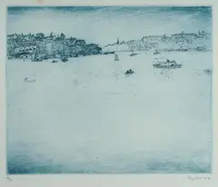 The Lane Cove River by Lloyd Rees, 1978, Soft Ground Etching 53/90, sold Nov 2025