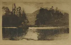Julian Ashton, The Ferry, 1893, Etching