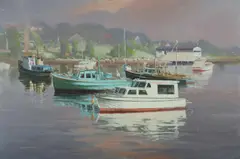 Allan Waite, Sun Showers, Oil on Canvas on Board