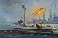 Allan Waite, Another Day' (Newcastle), Oil on Canvas on Board