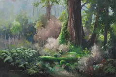 Allan Waite, Beech, Bracken & Moss, Oil on Canvas on Board