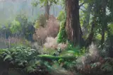 Allan Waite, Beech, Bracken & Moss, Oil on Canvas on Board