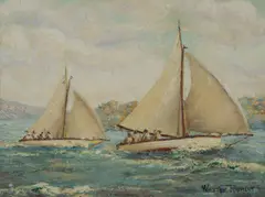 Walter Rayment, Sky and Shore from Robertsons Point [Sydney Harbour], Oil on Canvas on Board