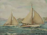 Walter Rayment, Sky and Shore from Robertsons Point [Sydney Harbour], Oil on Canvas on Board