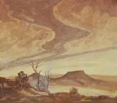 Byram Mansell, The Good Earth Rests - Central Australia, Earth Pigments on Board