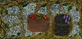 Melissa Donegan, Two wirras full of bush fruits, Acrylic on Craft Board