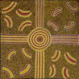 Ronnie Bird Jangala, Bush Plum / Mulga Seed, 2003, Acrylic on Canvas