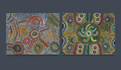 Kudditji Kngwarreye, (2), Acrylic on Canvas Board (2)