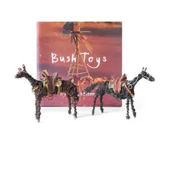 Johnny Young Perrurle, Two Stock Horses, Wire & Mixed Media