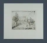 Joseph & Josef Hecht, Landscape with Trees, Etching