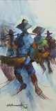 Street Vendors by Alfredo Buenaventura, 1968, Oil on Canvas, offered Nov 2025