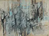 Margo Lewers, Winter, c.1962, W/Clr, Charcoal & Pastel