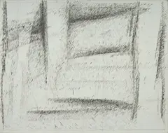 Godfrey Miller, Drawing - Trees and Mountain Series, c.1962, Oil, Pen & Ink on Canvas