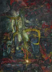 The Trap by James Gleeson, Oil on Board, sold Oct 2025
