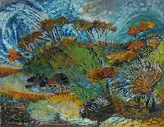 Jean Appleton, Windy Winter Landscape, 1963, Oil on Canvas