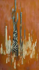 Helen Lempriere, Ceremonial Tree, 1957, Oil on Board