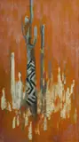 Helen Lempriere, Ceremonial Tree, 1957, Oil on Board