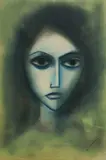 Robert Dickerson, Portrait of a Young Woman, Pastel on Paper on Board
