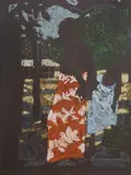 Ray Crooke, Tahiti, 1975, Pastel on Black Paper