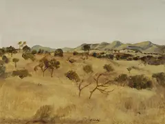 Ray Crooke, Chillagoe Landscape, Oil on Board