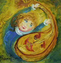 David Boyd, Musical Frolic, 1990, Oil on Board